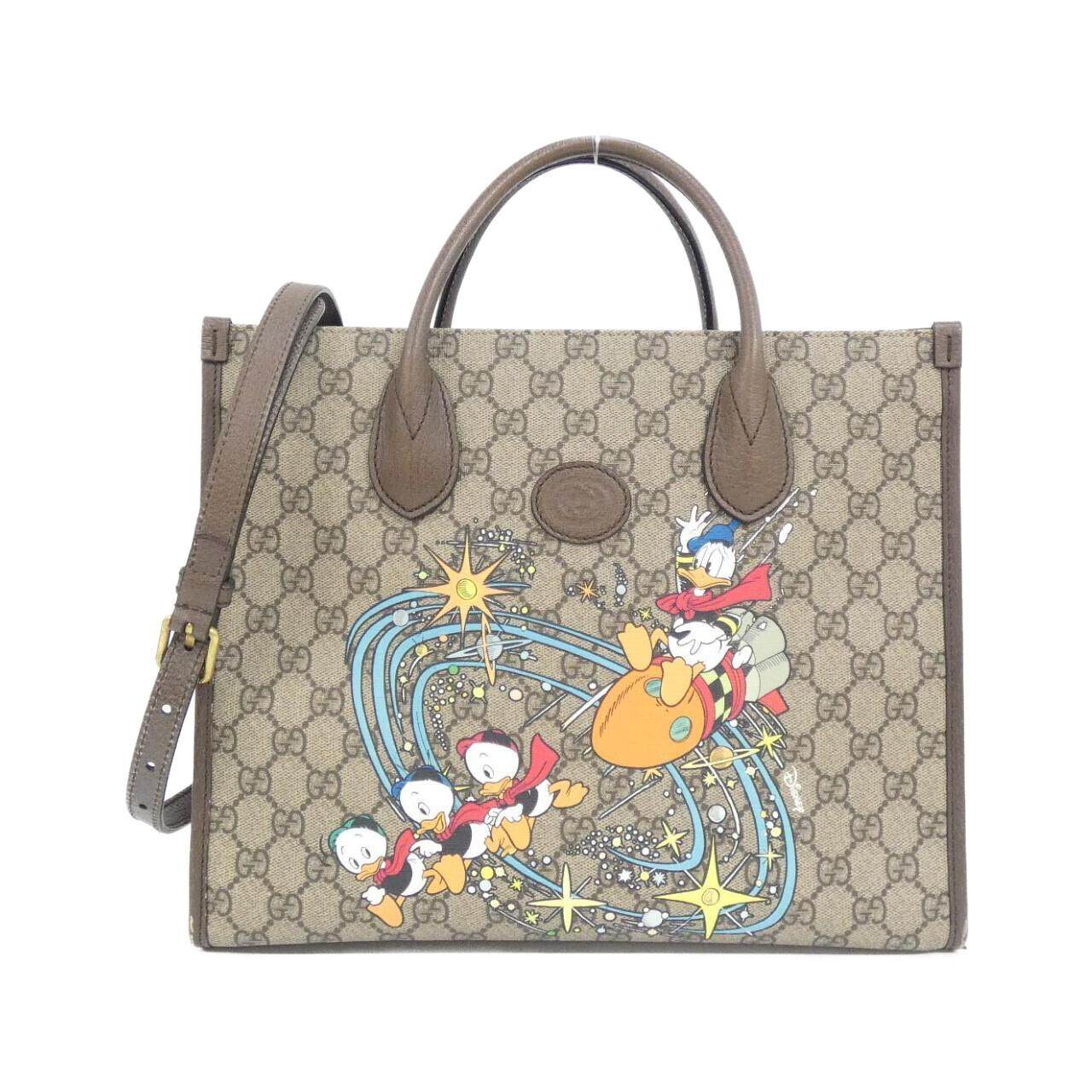Gucci GG Supreme Canvas Leather Shoulder Bag