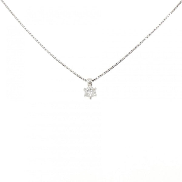 Pt850 solitaire diamond necklace