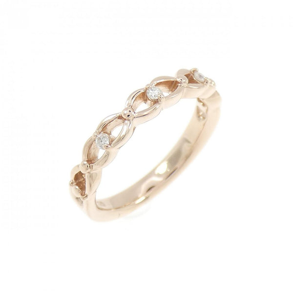 4°C K10 Pink Gold Diamond Ring