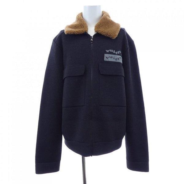 Louis Vuitton Knit Shearling Collar Jacket