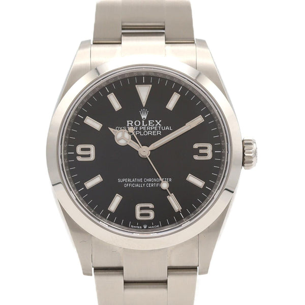 Rolex Explorer I Stainless Steel Men Wristwatch