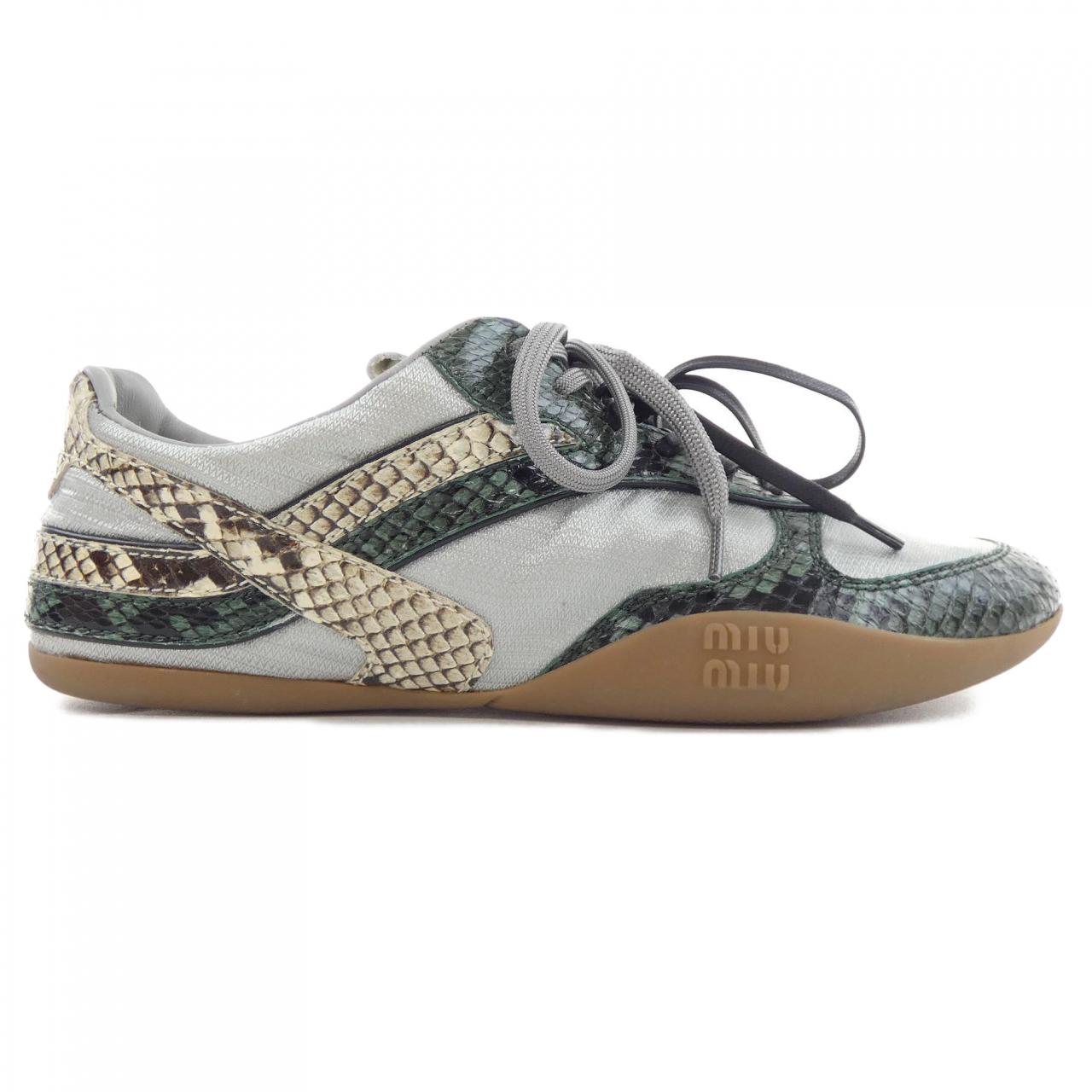 Miu Miu Gymnasium Nylon Python Sneakers