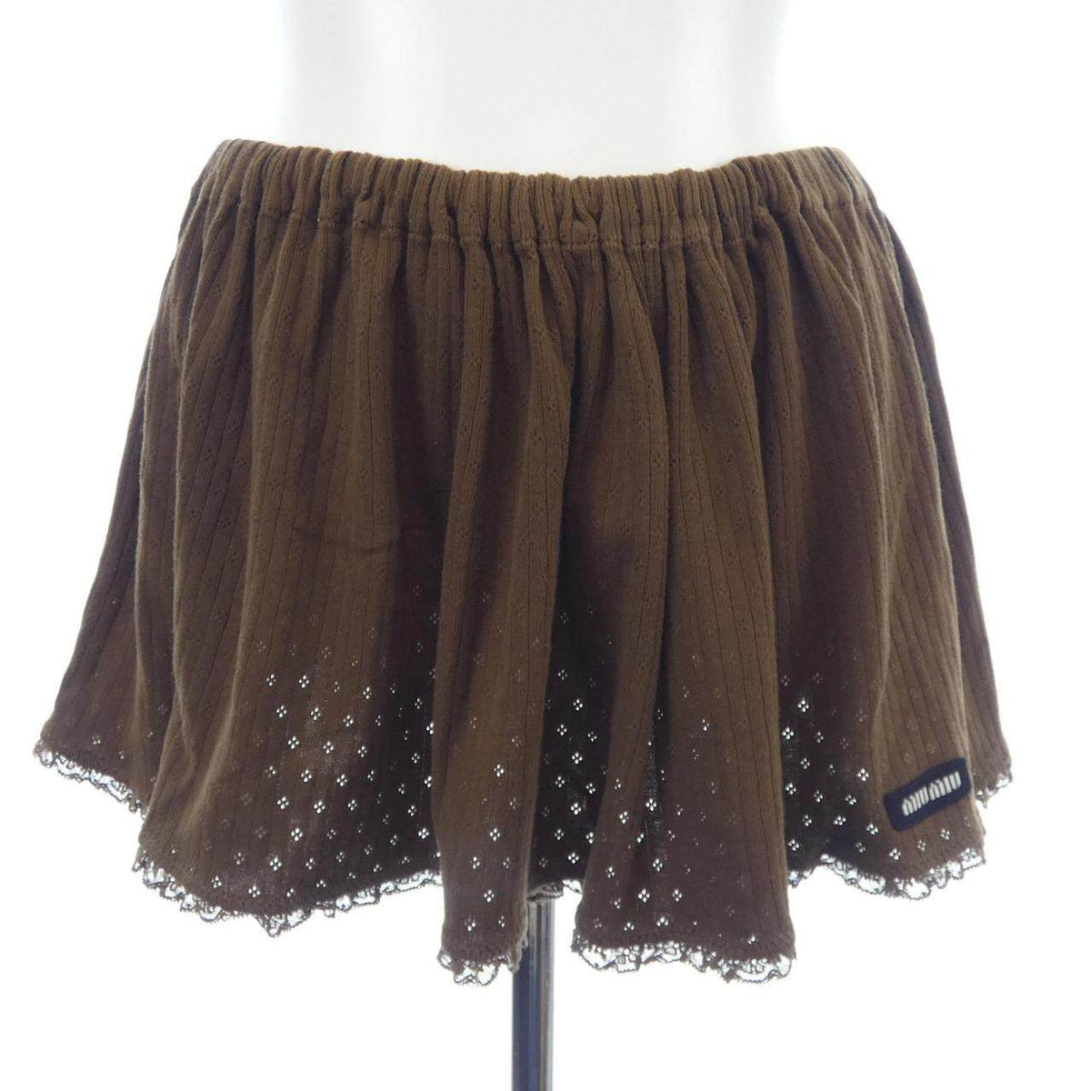 Miu Miu Garment Dye Cotton Mini Skirt