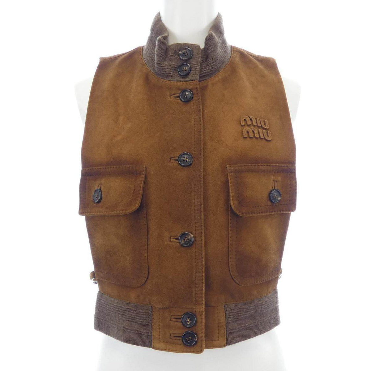 Miu Miu FROM THE RUNWAY waxed suede lamb leather vest