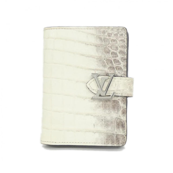 Louis Vuitton Exotic Leather Vertical Wallet Compact Crocodile Wallet
