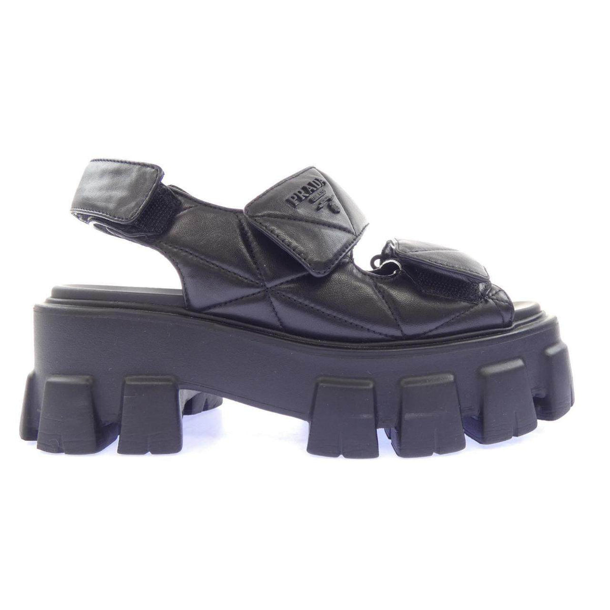 Prada Monolith Lambskin Sandals