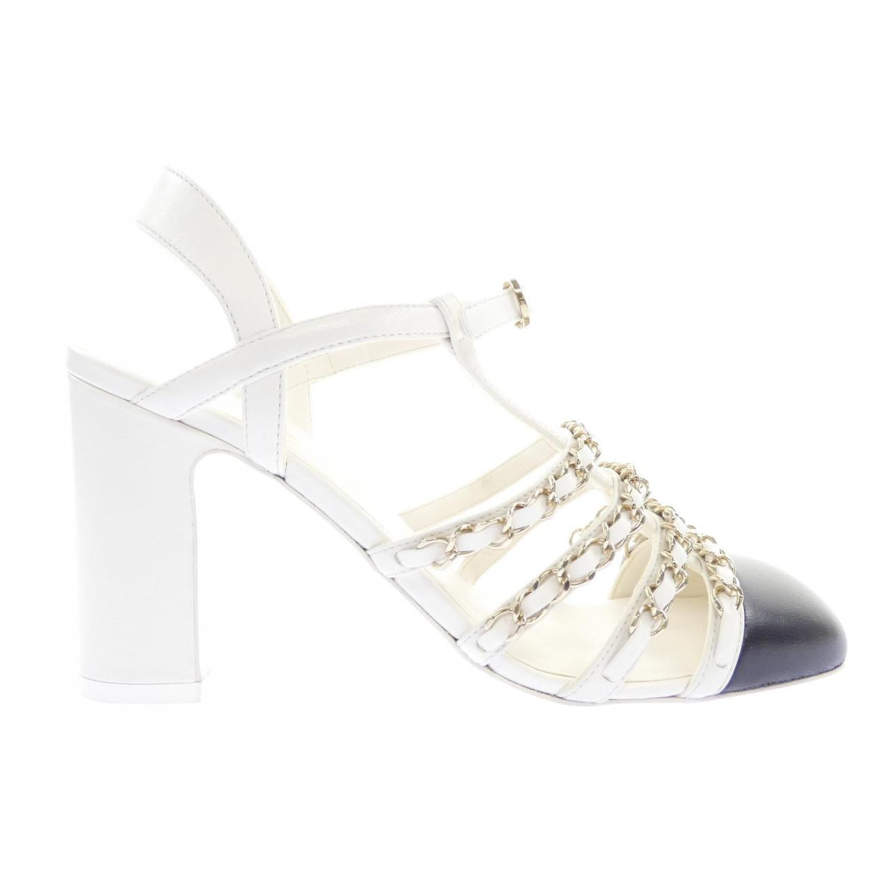 Chanel Slingback Leather Sandals