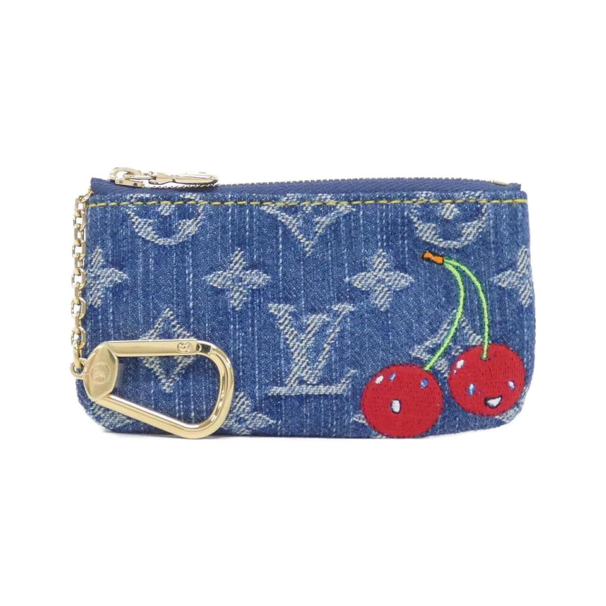 Louis Vuitton Monogram Cherry Denim Card Key Case
