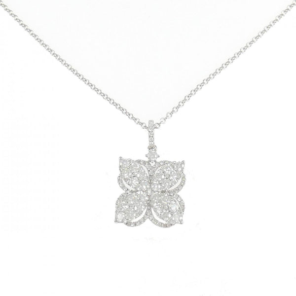 Au750 Flower Diamond Necklace