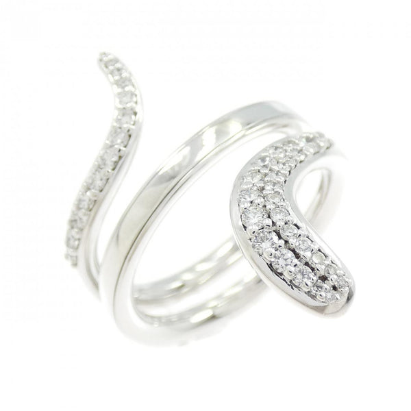 Damiani Eden Au750 White Gold Diamond Ring Size 14