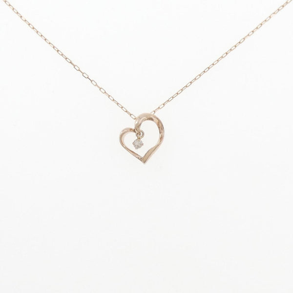 K10 Pink Gold Diamond Necklace