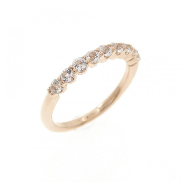STAR JEWELRY K10 Pink Gold White Topaz Ring