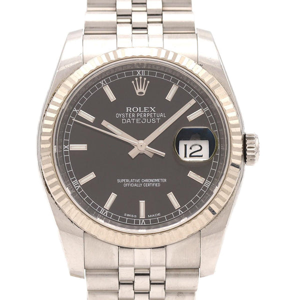 Rolex Datejust Stainless Steel White Gold Automatic