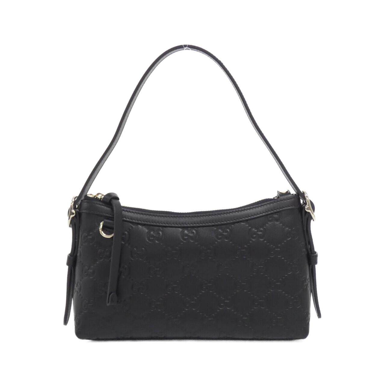 Gucci GG Emblem GG Embossed Leather Shoulder Bag