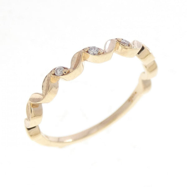 agete K10 Pink Gold Diamond Ring