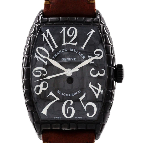 Franck Muller Black Croco Stainless Steel Automatic