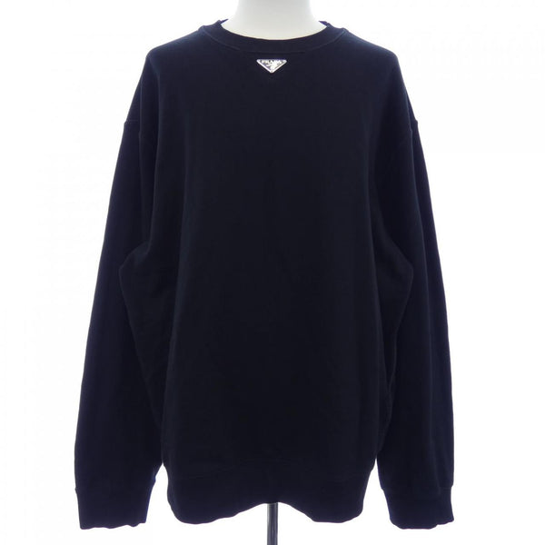 PRADA Triangle Logo Cotton Sweatshirt
