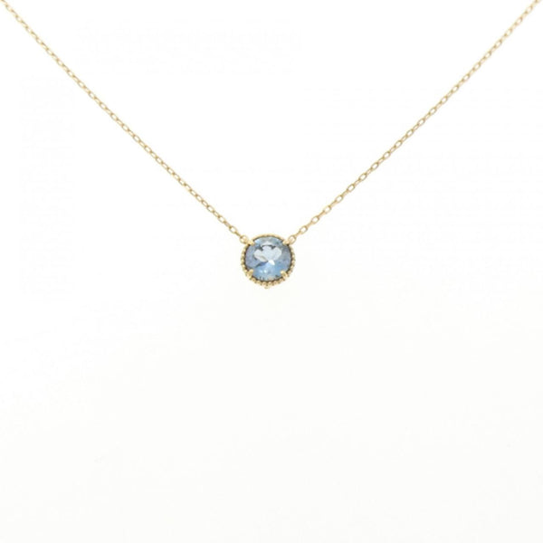 Au750 Aquamarine Diamond Necklace