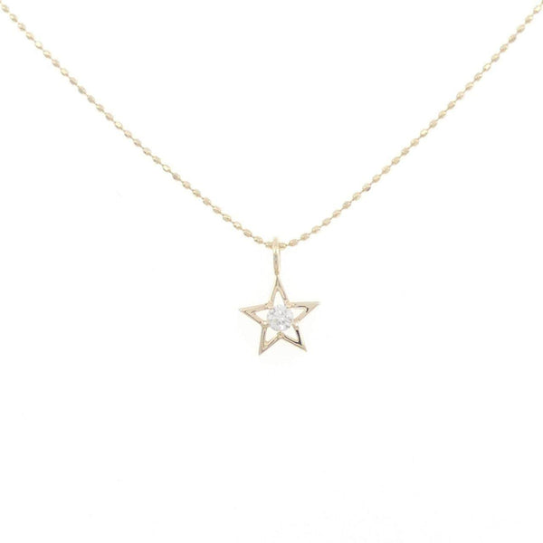 K10 Yellow Gold Diamond Necklace