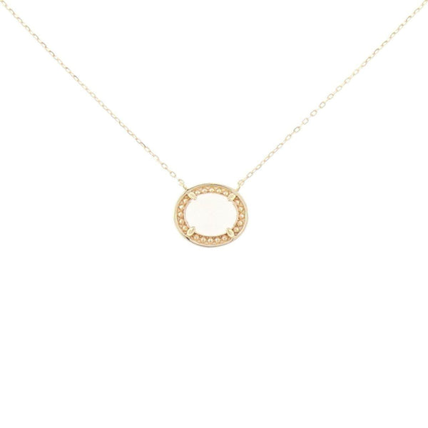K10 Yellow Gold Quartz Necklace