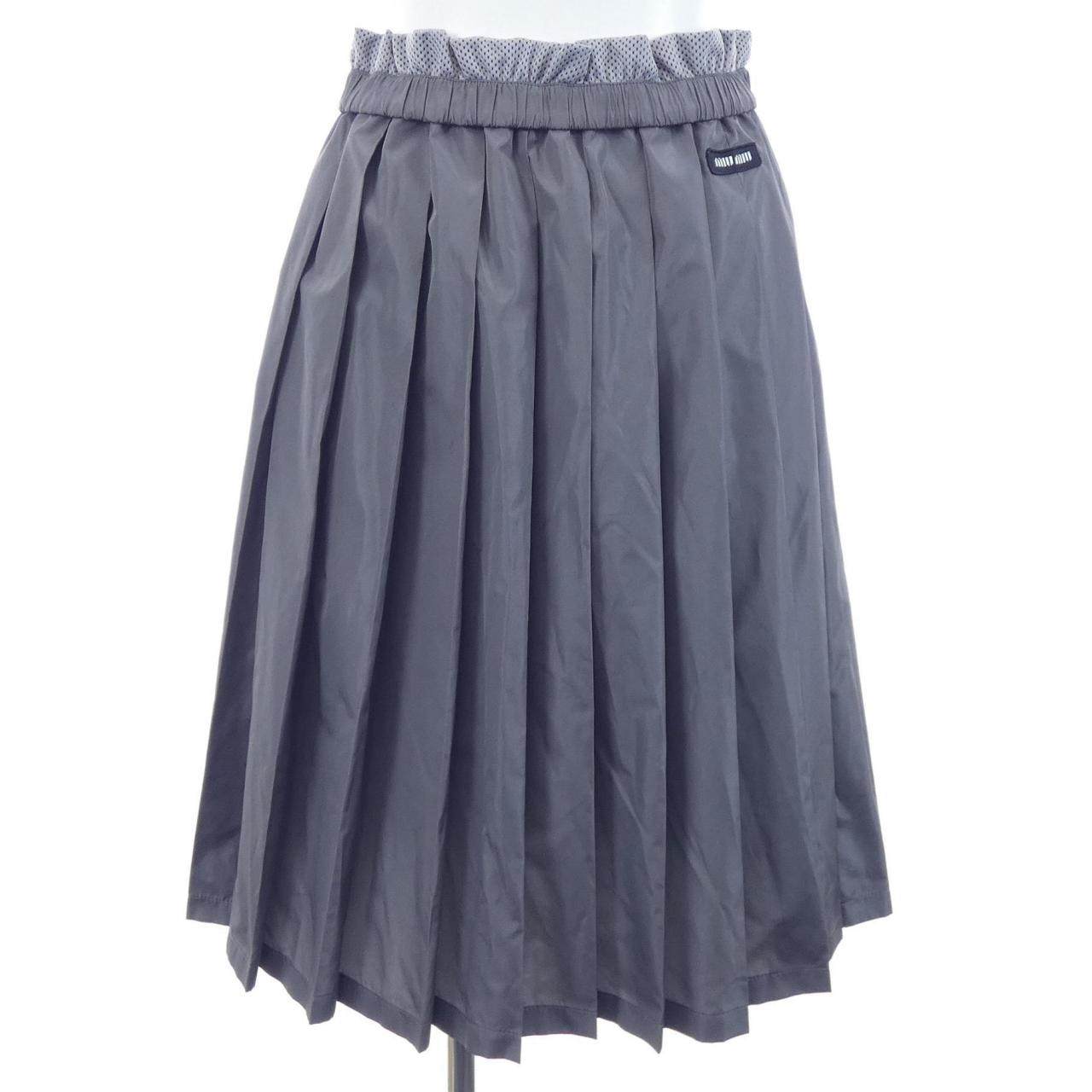 Miu Miu Technical Silk Skirt