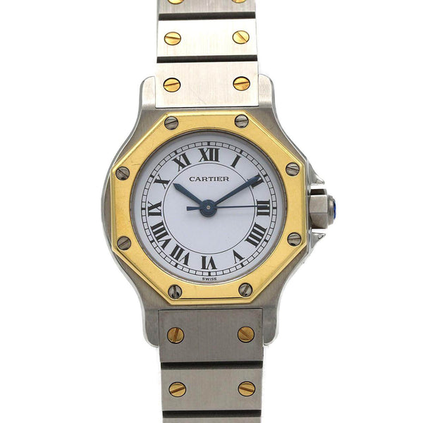 Cartier Santos Octagon Stainless Steel Yellow Gold Automatic