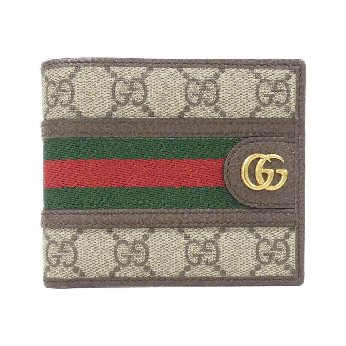 Gucci Ophidia GG Supreme Canvas Leather Bifold Wallet