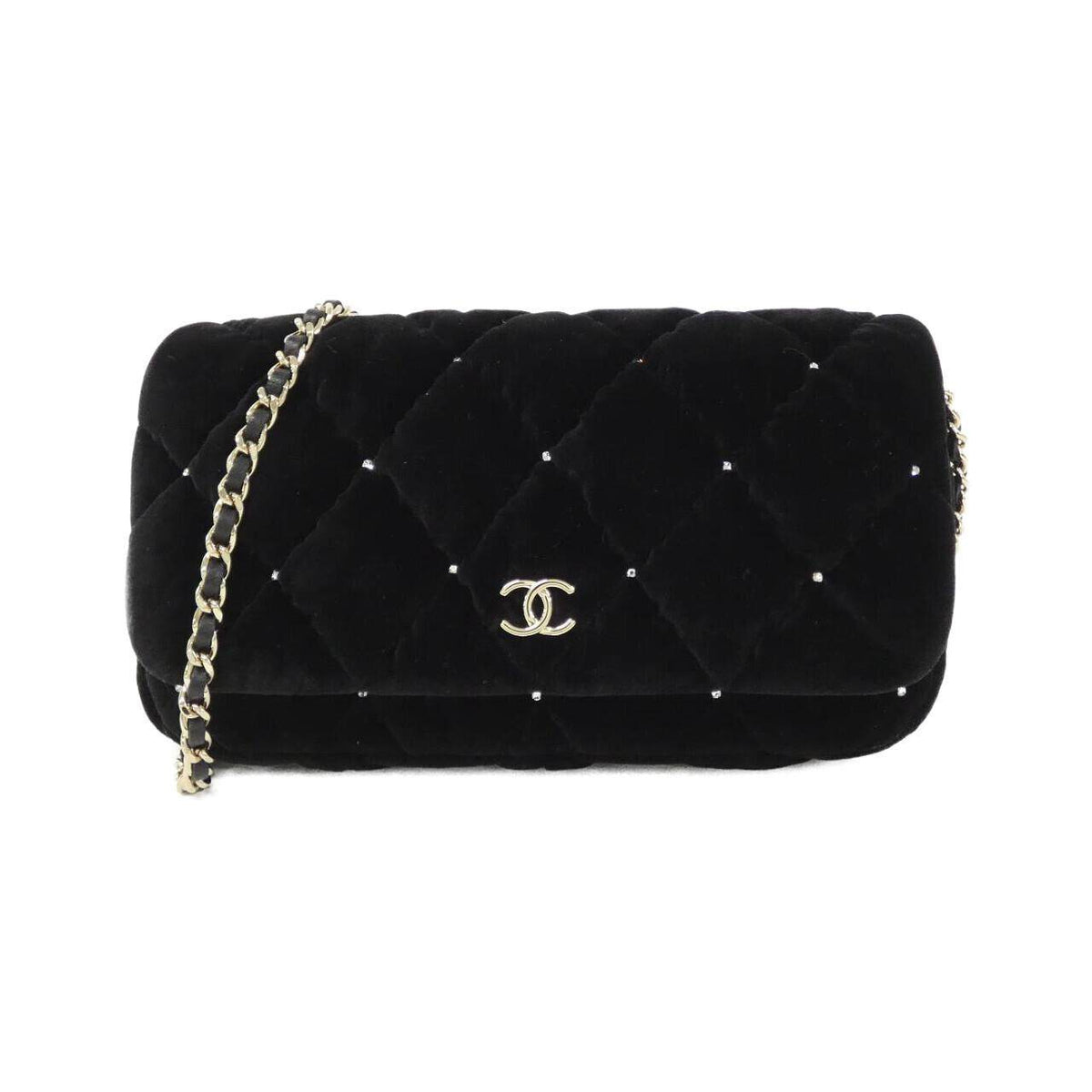Chanel Velvet Chain Clutch