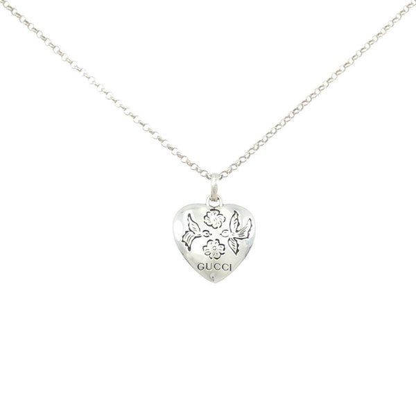 Gucci 925 Silver Heart Necklace