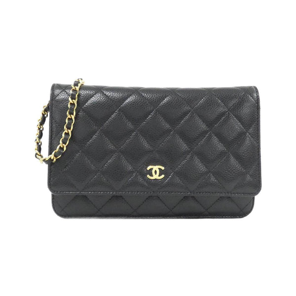 Chanel Timeless Classic Caviar Skin Chain Wallet
