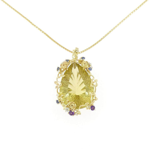 Kaoruko Mizuno Au750 Quartz Gemstone Necklace