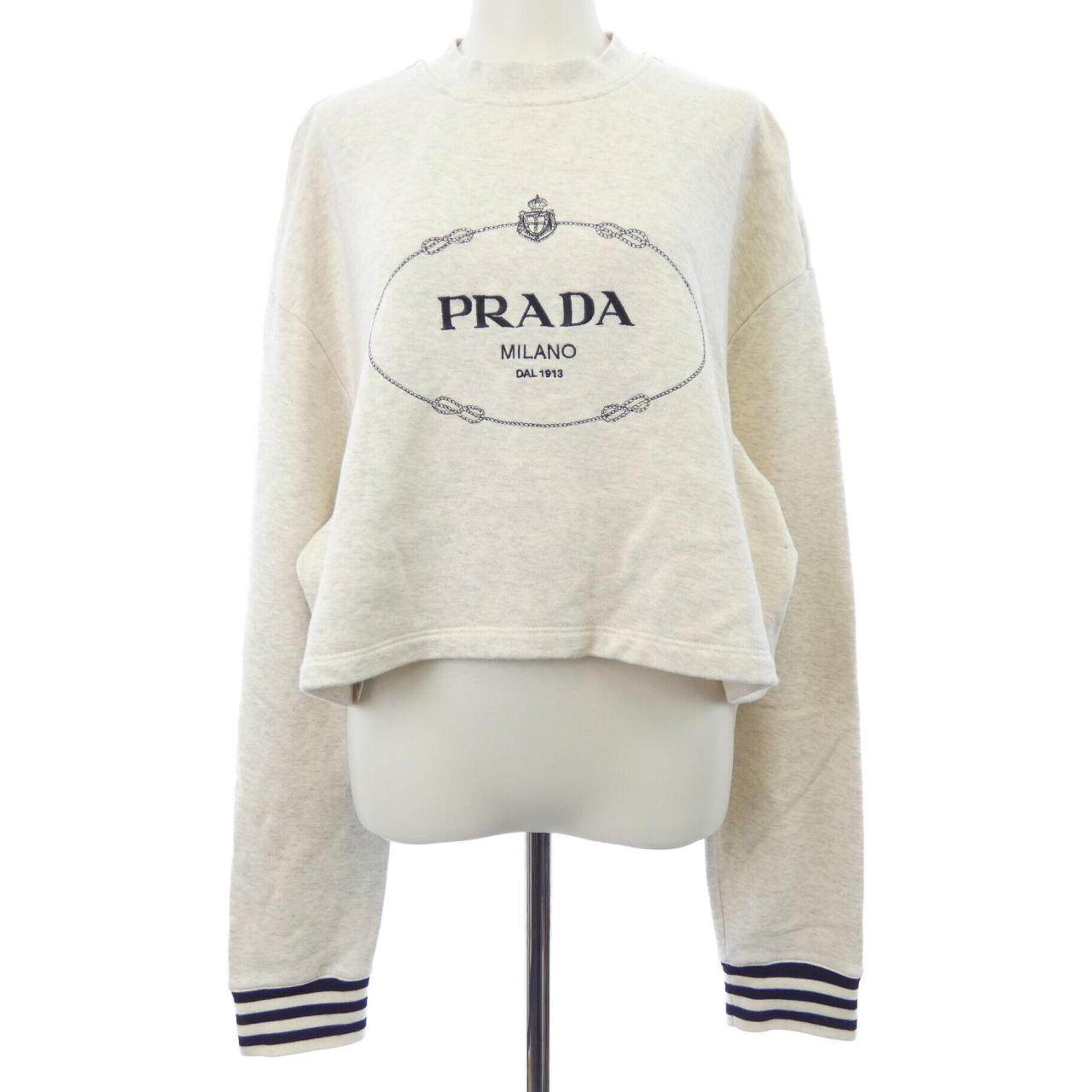 Prada Oversize Cotton Fleece Sweatshirt