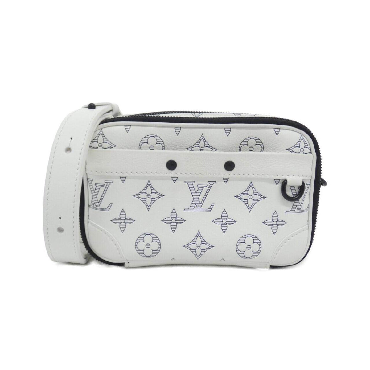 Louis Vuitton Monogram Shadow Alpha Wearable Wallet Leather Shoulder Bag