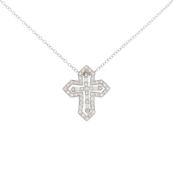 Damiani Belle Epoque Crown 750 White Gold Diamond Necklace