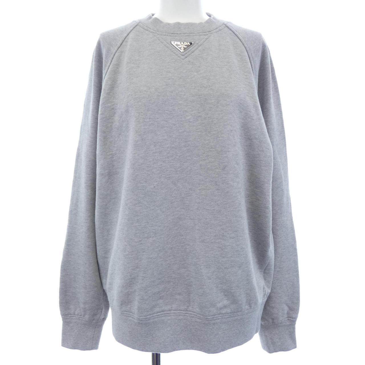 Prada Triangle Logo Cotton Sweatshirt
