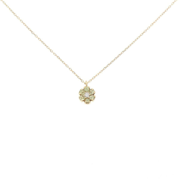 Ponte Vecchio Au750 Peridot Diamond Necklace