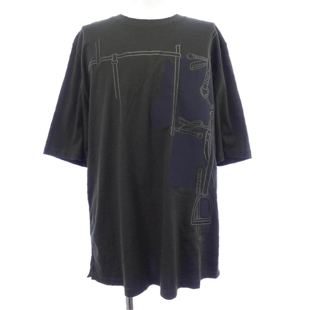 Hermes HARNAIS EN GOUACHE 3D Cotton T shirt
