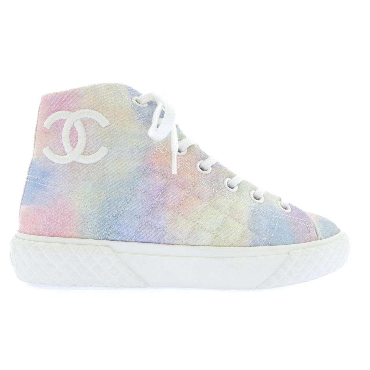 Chanel Printed Fabric Sneakers