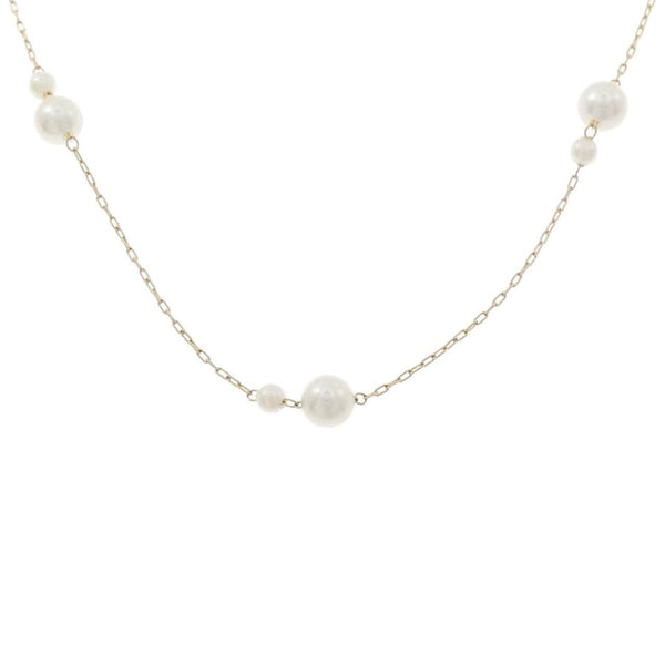 Mizuki K14 Yellow Gold Akoya Pearl Necklace