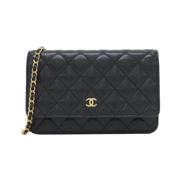 Chanel Timeless Classic Caviar Skin Chain Wallet