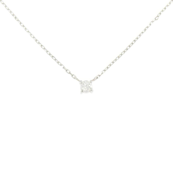 Pt850 Solitaire Diamond Necklace