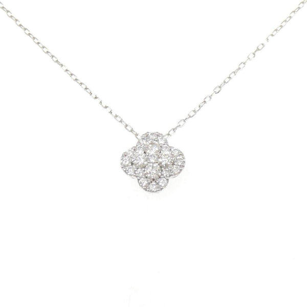 Platinum Diamond Flower Necklace