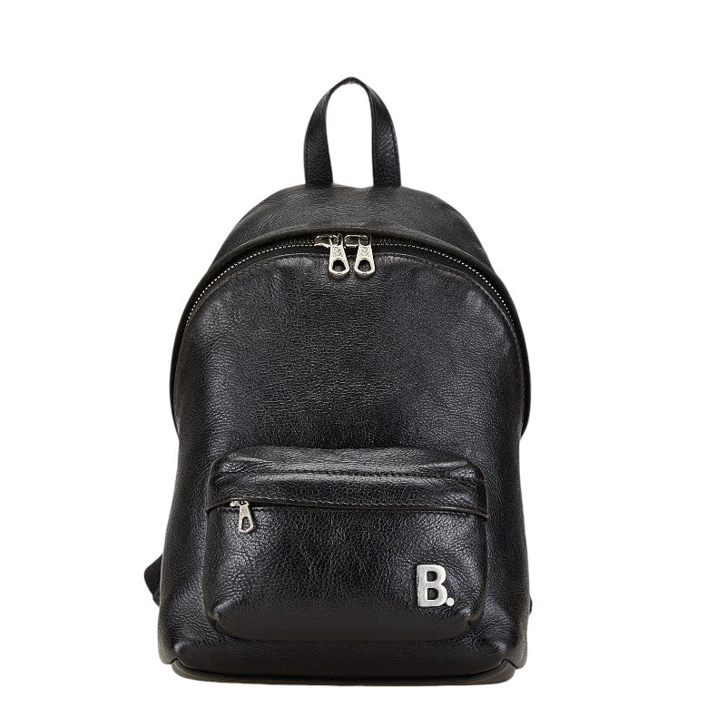 Balenciaga B Logo Leather Backpack