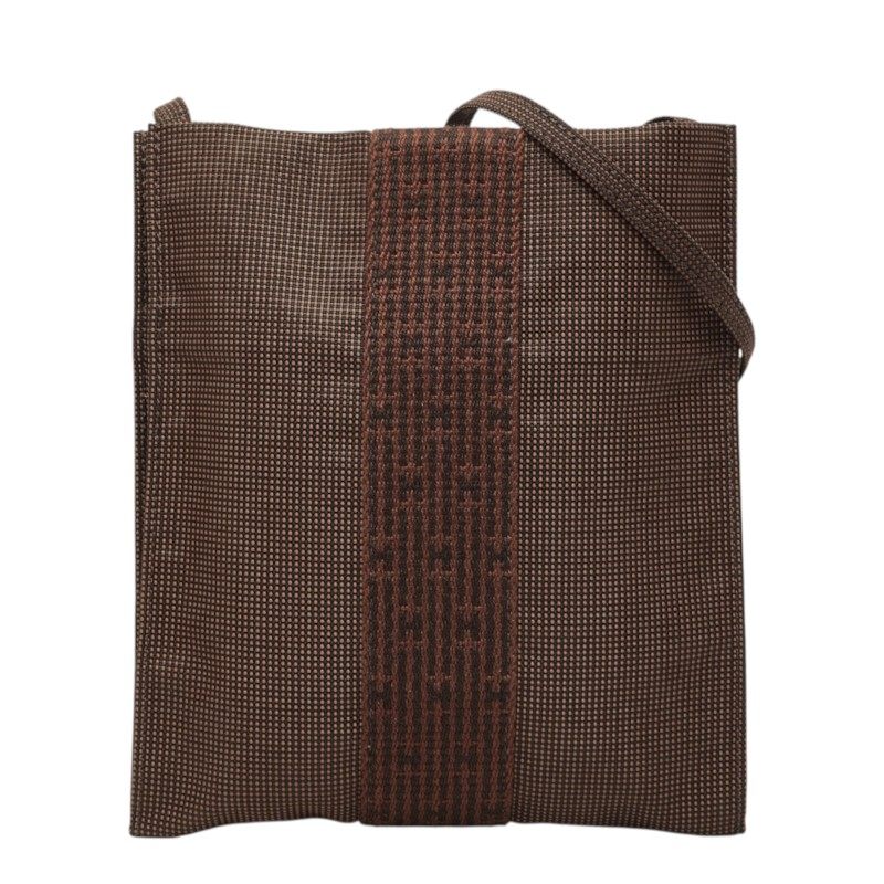 Hermes Herline Canvas Shoulder Bag
