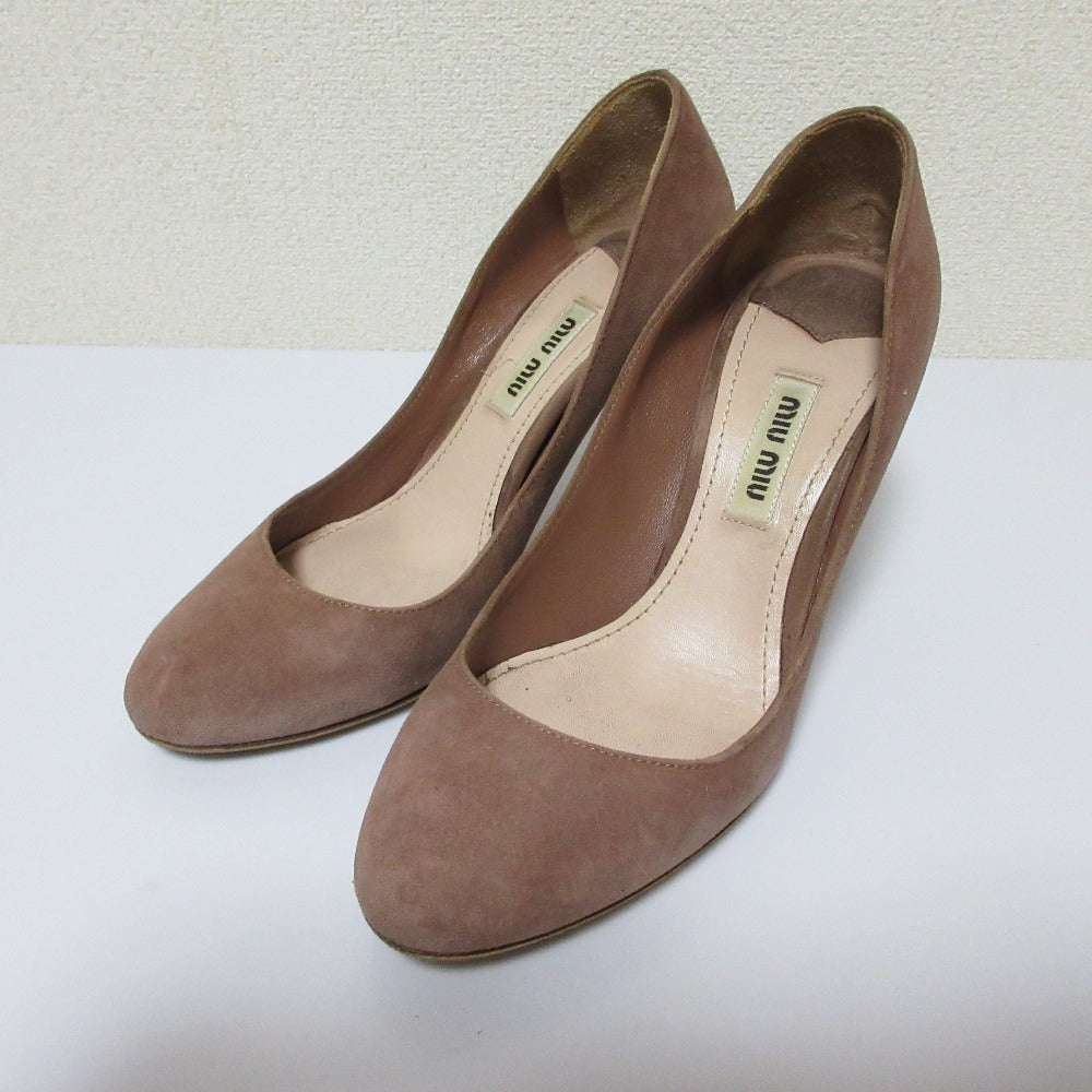 Miu Miu Plain Toe Suede Pumps