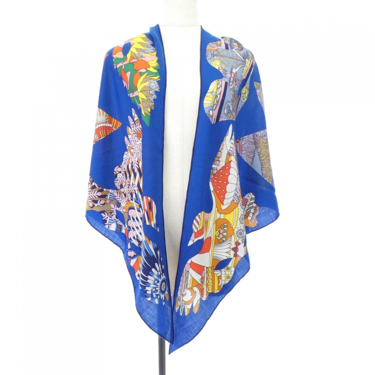 Hermes Triangle Geant Silk Cashmere Shawl