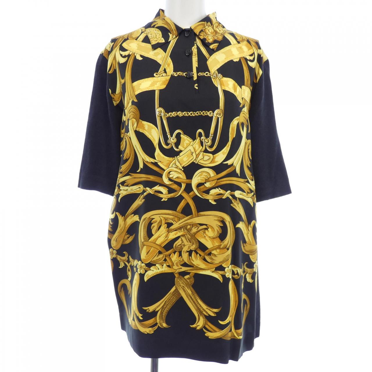 Hermes Twill Laine Silk Cotton Cashmere Top