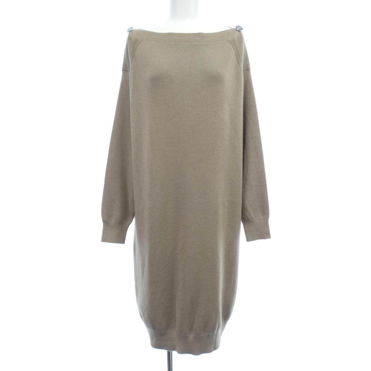 Hermes 3H2515D6 Silk Cashmere Dress 36