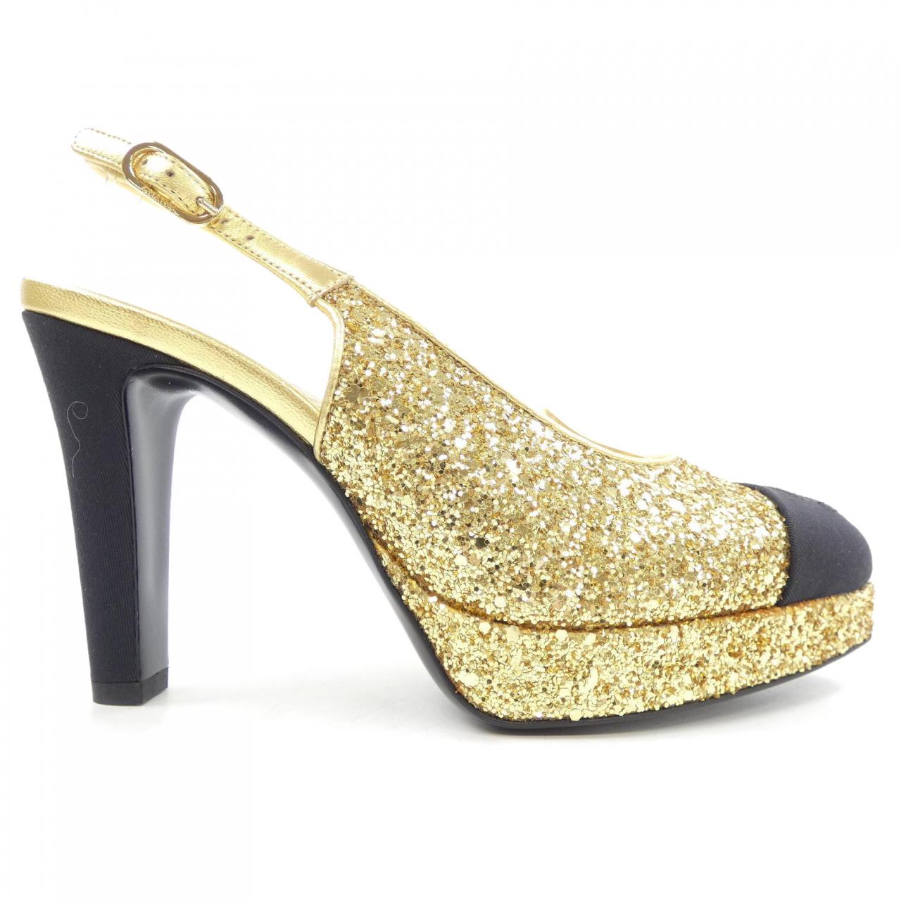 Chanel G37586Y55350 Glitter & Grosgrain Pumps