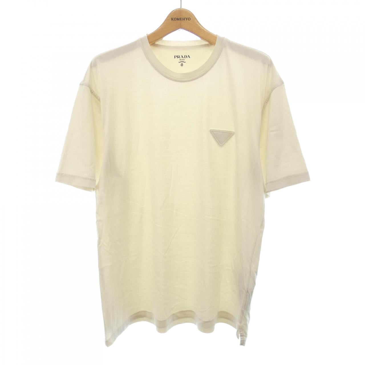 Prada Triangle Logo Cotton T Shirt